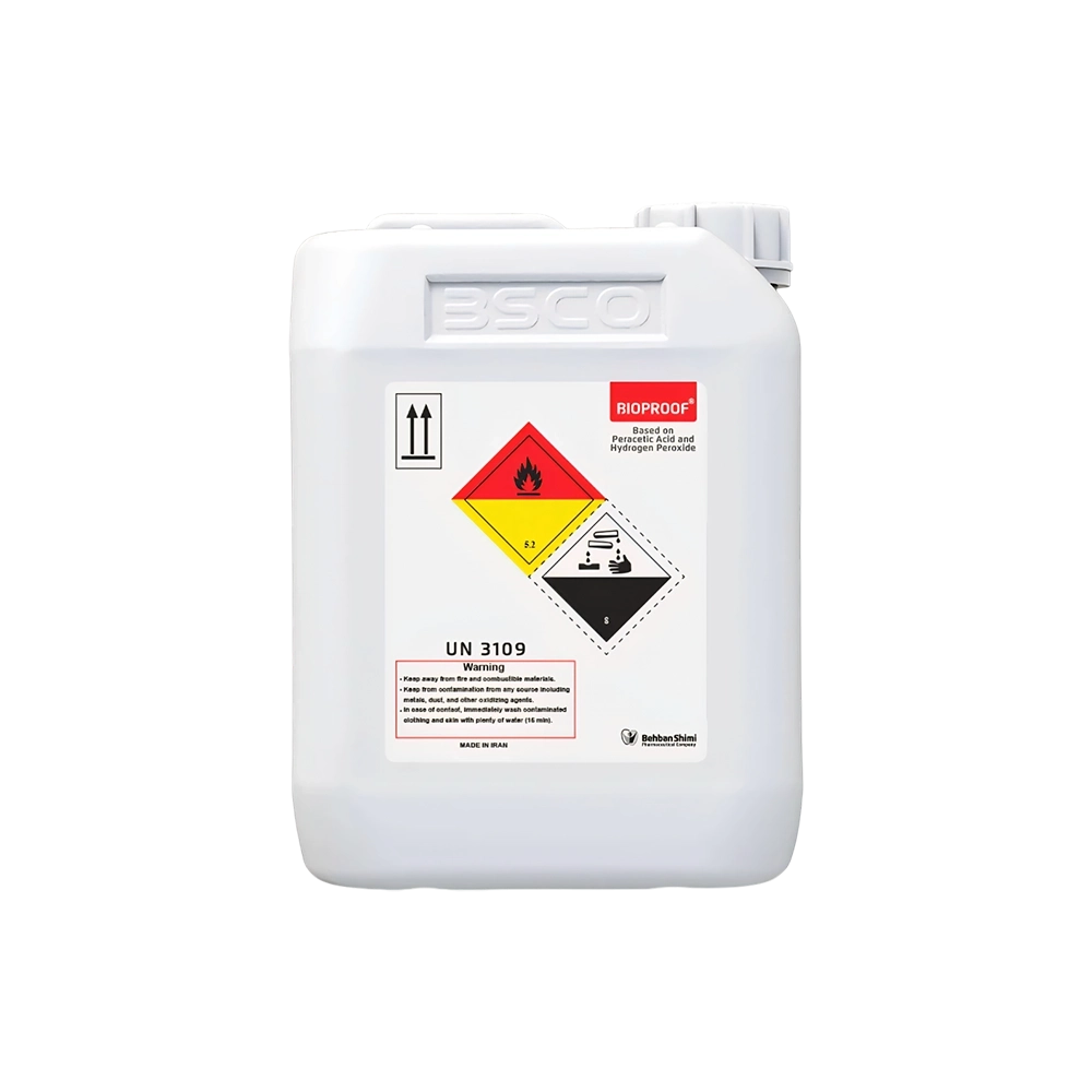 محلول ضدعفونی کننده پرسیدین به بان شیمی مدل BIOPROOF گرید صنایع غذایی را با بهترین قیمت از فروشگاه اینترنتی توکا طب خریداری نمایید.