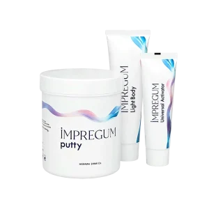 ست ماده قالبگیری تراکمی دندانپزشکی حنان شیمی مدل IMPREGUM را با بهترین قیمت از فروشگاه اینترنتی توکا طب خریداری و در سریع ترین زمان ممکن دریافت نمایید.